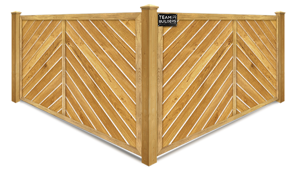 Herringbone Style Wood Fence - Cedar Valley
