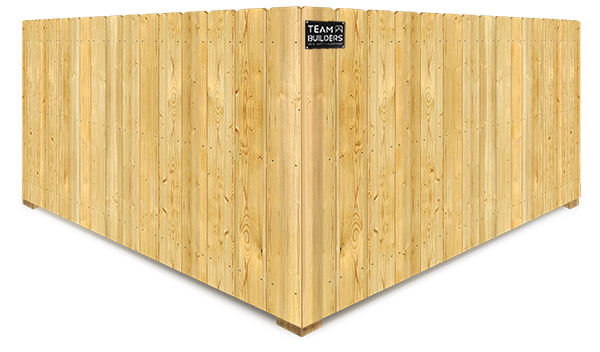 Wood Stockade Style Fence - Cedar Valley