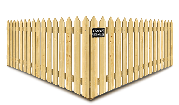 Classic Picket Style Wood Fence - Cedar Valley