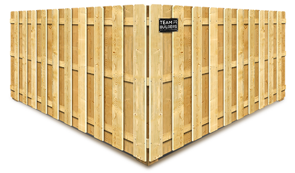 Wood Shadowbox Style Fence - Cedar Valley