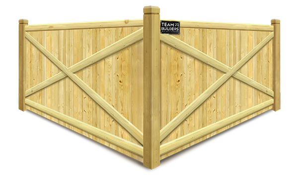 X-Style Stockade Wood Fence - Cedar Valley