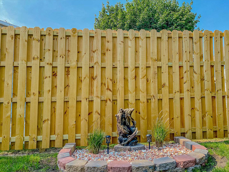 Jones County IA Shadowbox style wood fence